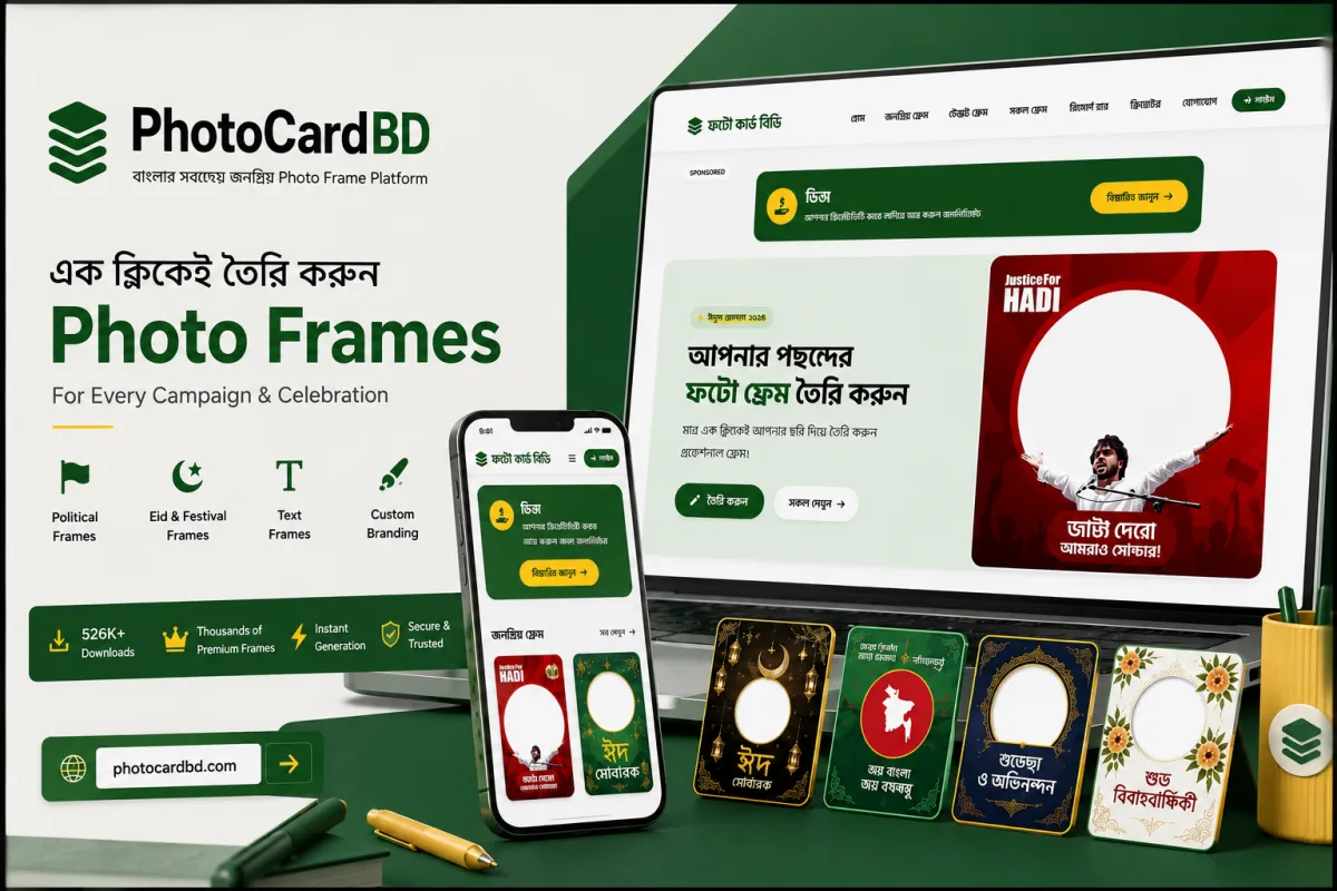 PhotoCard BD | Premium Frame Generator